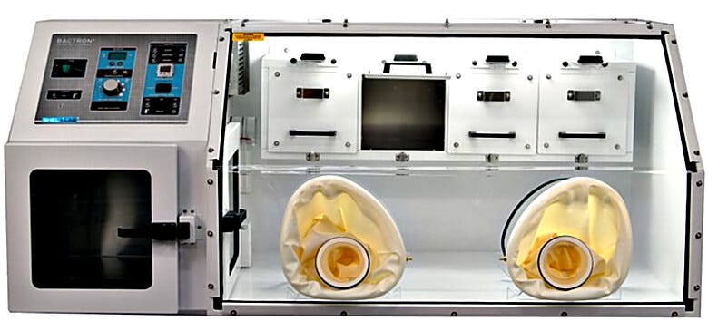 Heavy Duty Stainless Steel Bactron300 Anaerobic Glove Box includes 17.6 cu. ft. of work space | 3900-82 displayed