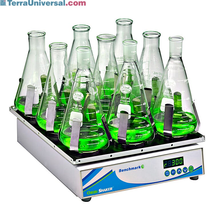 Benchmark Scientific’s Orbi-Shaker™ Orbital Mixer provides economical mixing for batches of samples weighing up to 14 lbs