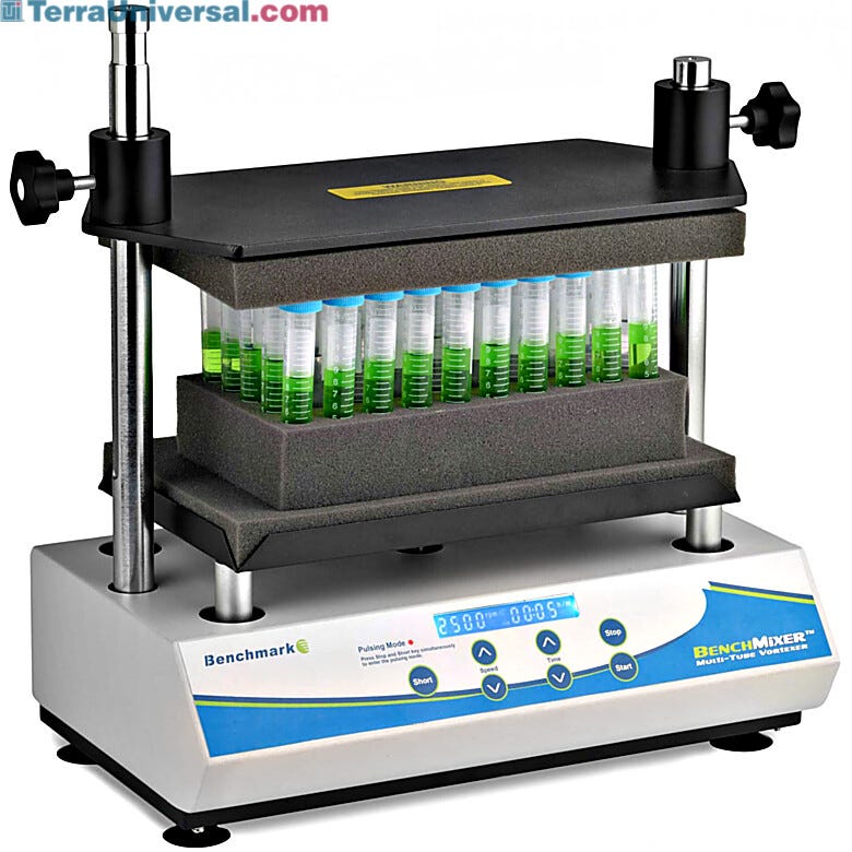 Heavy-duty BenchMixer XL provides hands-free mixing in tubes, flasks, vials or cylinders for up to 100 hours; ideal for use in medium to high-throughput labs | 2829-26 displayed