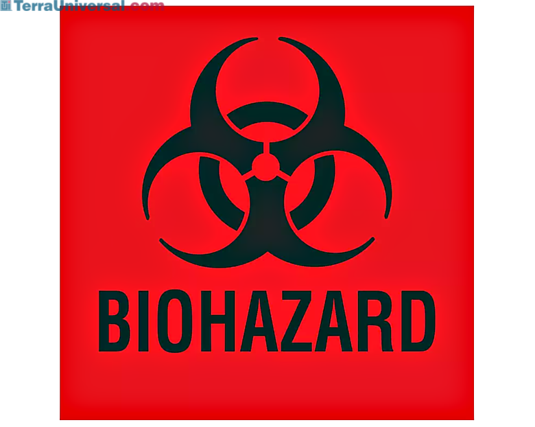 Biohazard warning label