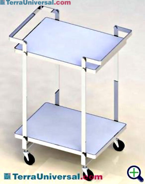 Polypropylene shelves resist acid and other chemicals, easily adapt to bulky service or process equipment
