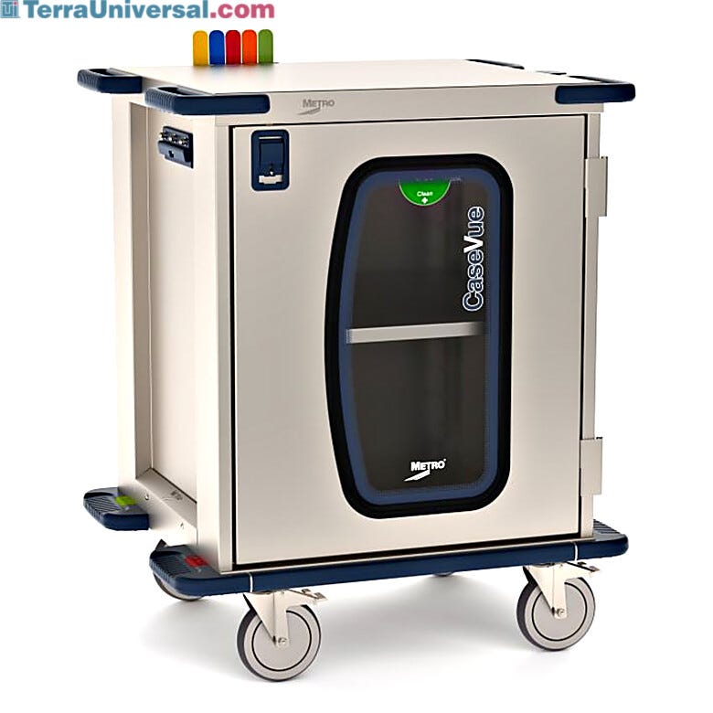 CaseVue surgical case carts by Metro come equipped with easy-to-identify status indicators   |  1403-77 displayed