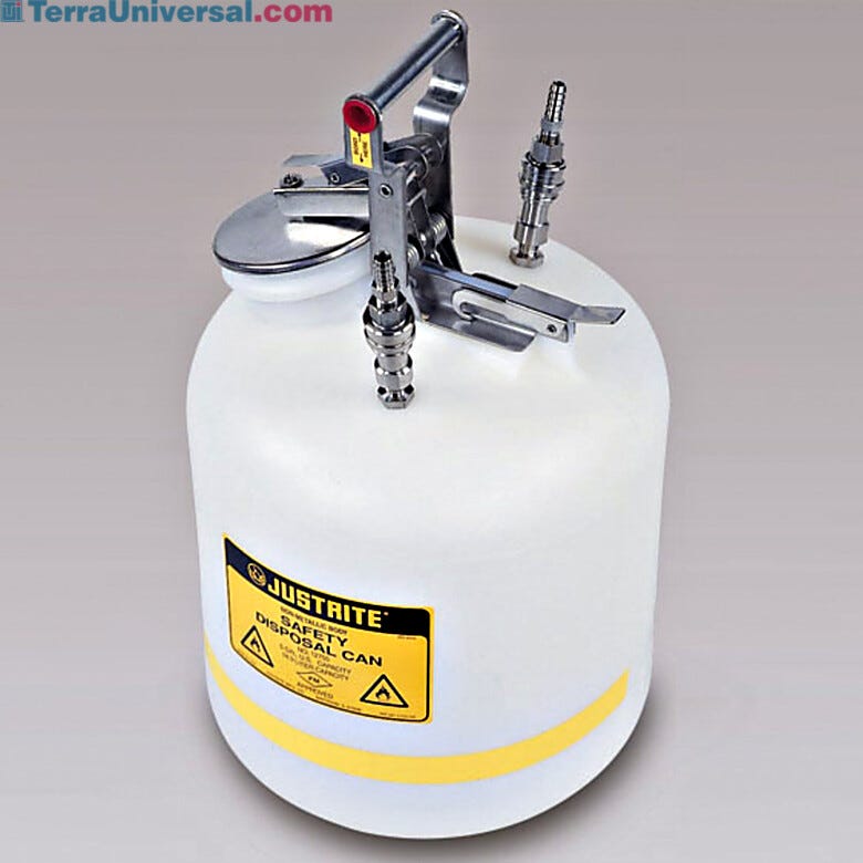 Polyethylene Centura Safety Cans provide safe containment of liquid waste | 2820-43 displayed