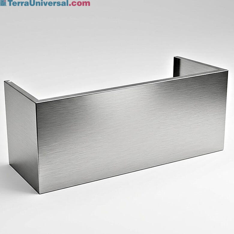 Stainless steel chimney extension kits are ideal for extending new or existing range hood installation to a variety of ceiling height requirements  |  5015-15 displayed