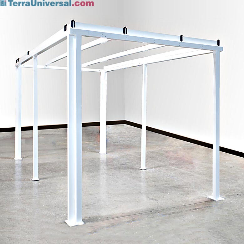 Heavy-duty powder-coated steel frames on softwall cleanrooms create rigid free-standing structures | 6600-60 displayed