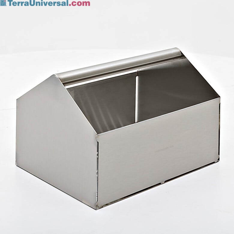 304 stainless steel holder provides a durable way to transport cleanroom supplies  |  4005-35 displayed
