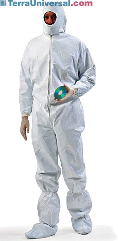 Disposable clearnoorm coverall.  |  1350-50 displayed