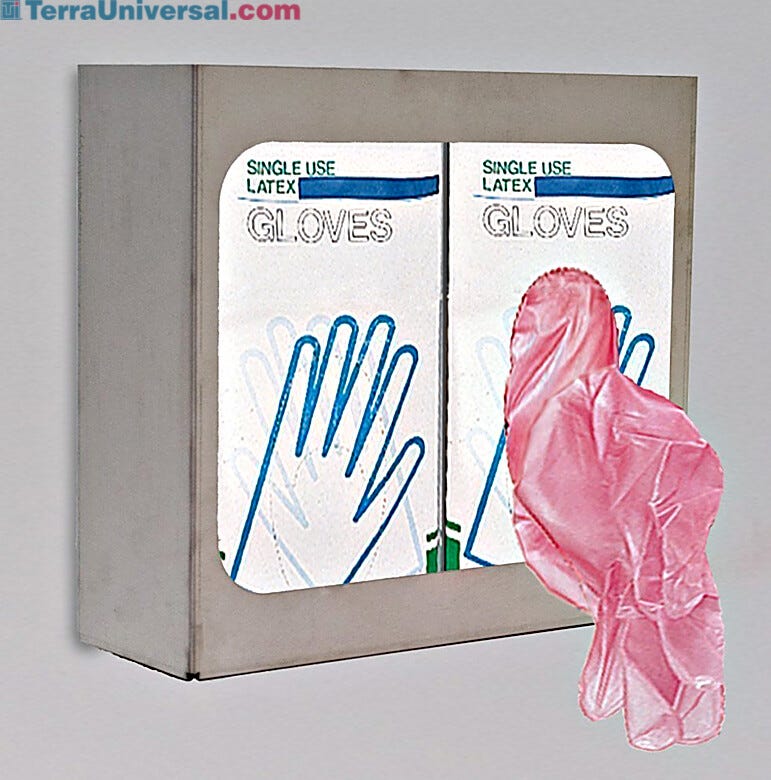 2 Box Mediuim Stainless Steel Glove Box Holder  |  4951-54-2-316 displayed