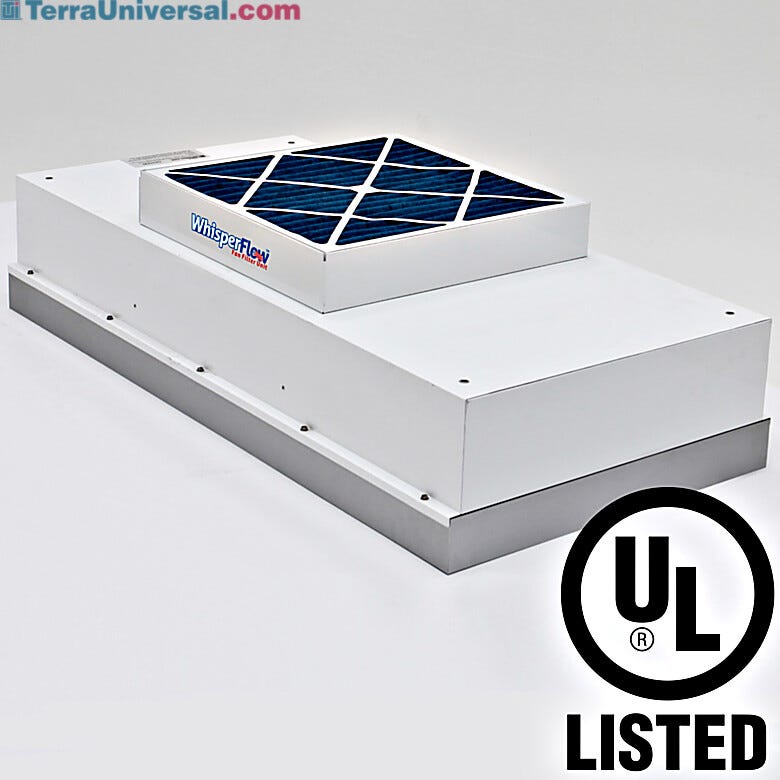 WhisperFlow® Fan Filter Units (FFUs) provide a uniform flow of microfiltered air to meet cleanliness standards down to Class 10/ISO 4 | 6601-24-H displayed