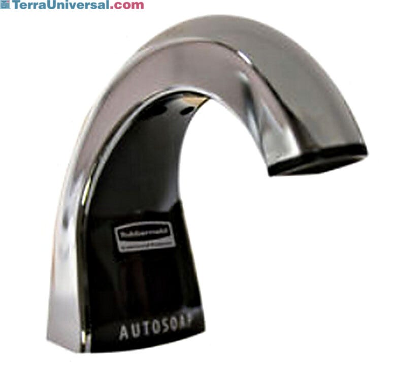 Black Polished Chrome Liquid Soap Dispenser  |  9600-64 displayed