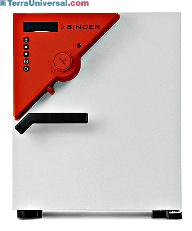 BINDER Class.Line Oven includes one manual door and 2 chrome-plated racks  |  1410-01 displayed