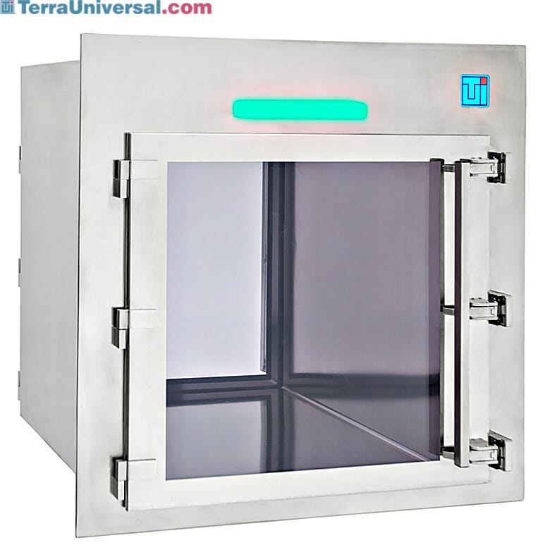 CleanMount® Smart pass-through chamber with electronic interlock and door status alerts | 2635-10B-2-316 displayed