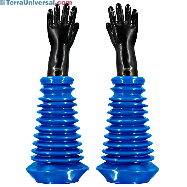 Chemical-resistant EPDM sleeve and butyl glove assembly for durable, ergonomic containment control | 1691-PP-01 displayed