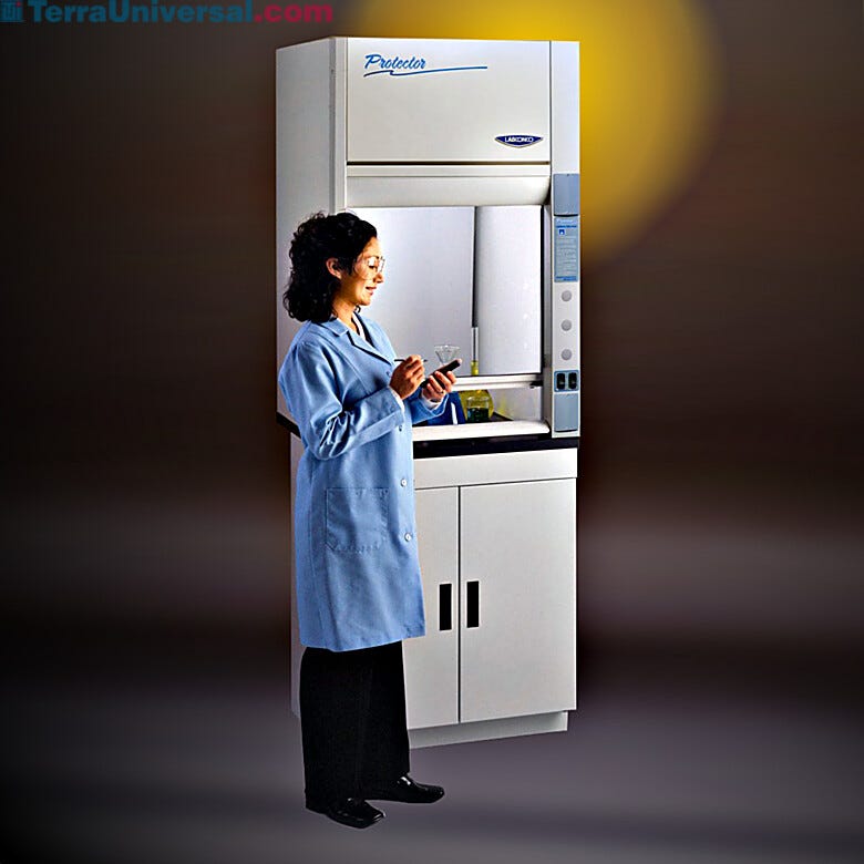 Fiberglass 30 Laboratory Fume Hoods are compact and provide ventilated work spaces | 3646-48 displayed