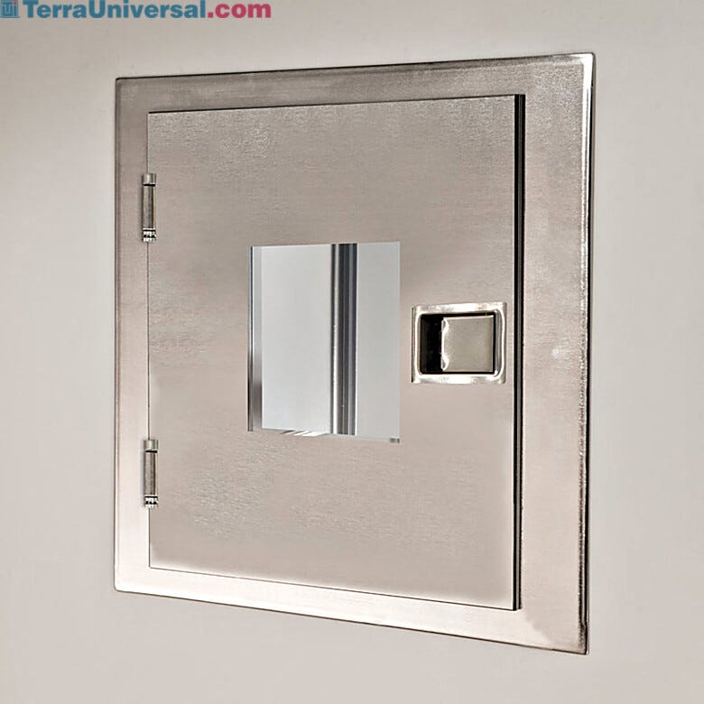 Fire-Rated CleanMount® Pass-Through Chamber; EP 304 or 316 SS, 24