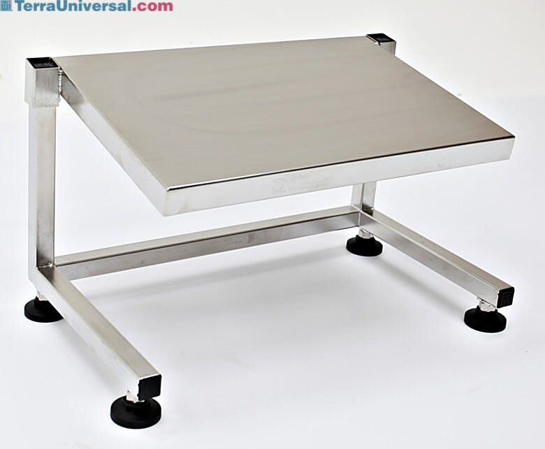 BioSafe® Foot Rest offers all-stainless-steel construction, height adjustability, and non-shedding leveling feet | 2803-90 displayed