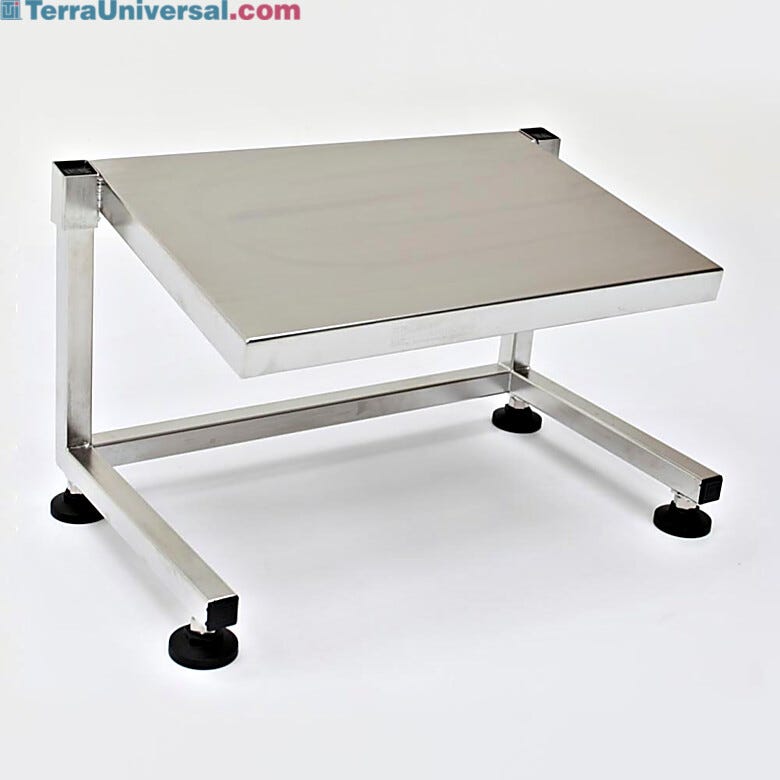 Terra's BioSafe® 304 Stainless Steel Footrests stand up to harsh cleaning agents and provide a firm foot platform while working