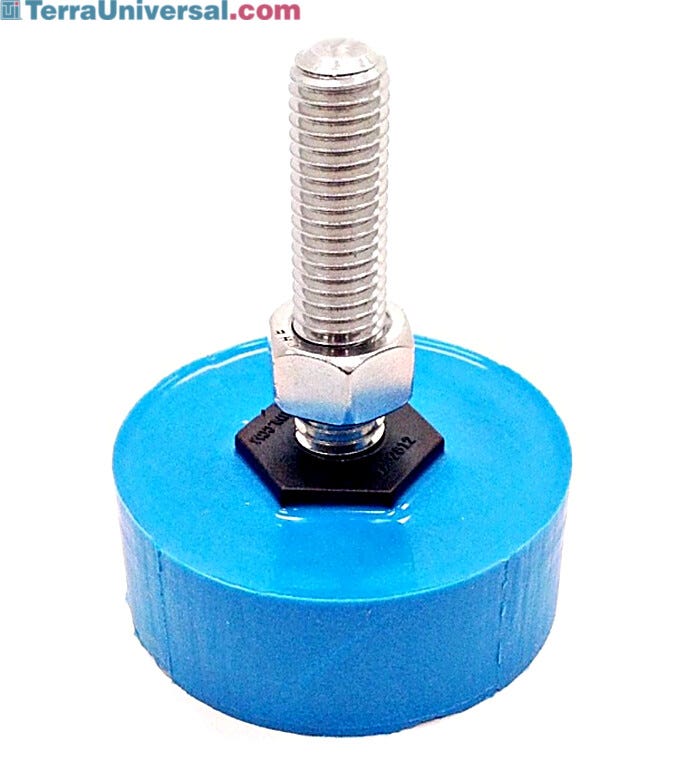 Polyurethane Non Skid Blue Leveling Foot | 2805-99 displayed