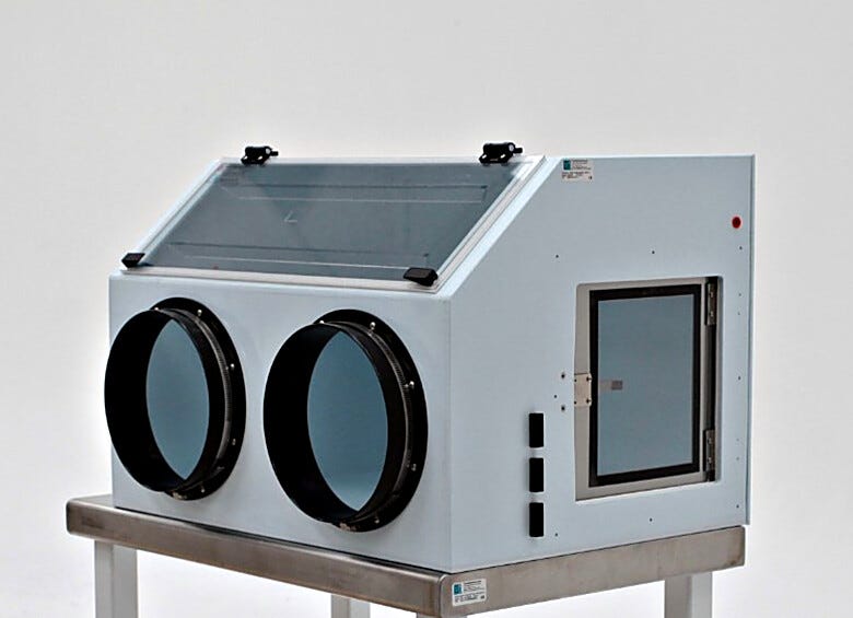 Polypropylene ValuLine® Portable Glovebox provides a clean, low-humidity, chemical-resistant environment | 3308-54 displayed