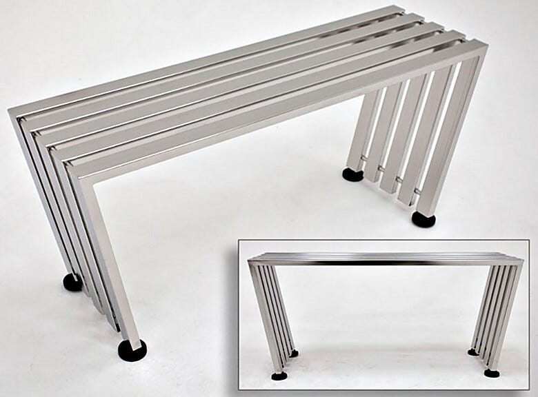Cleanroom-compliant, aseptic benches for ISO-rated gowning rooms  |  9602-21 displayed