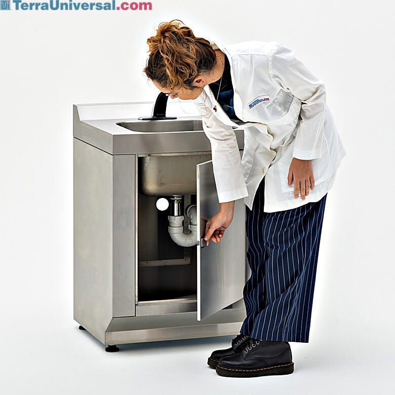 Hand Washer; BioSafe, 304 Stainless Steel, 1 Sink, 48