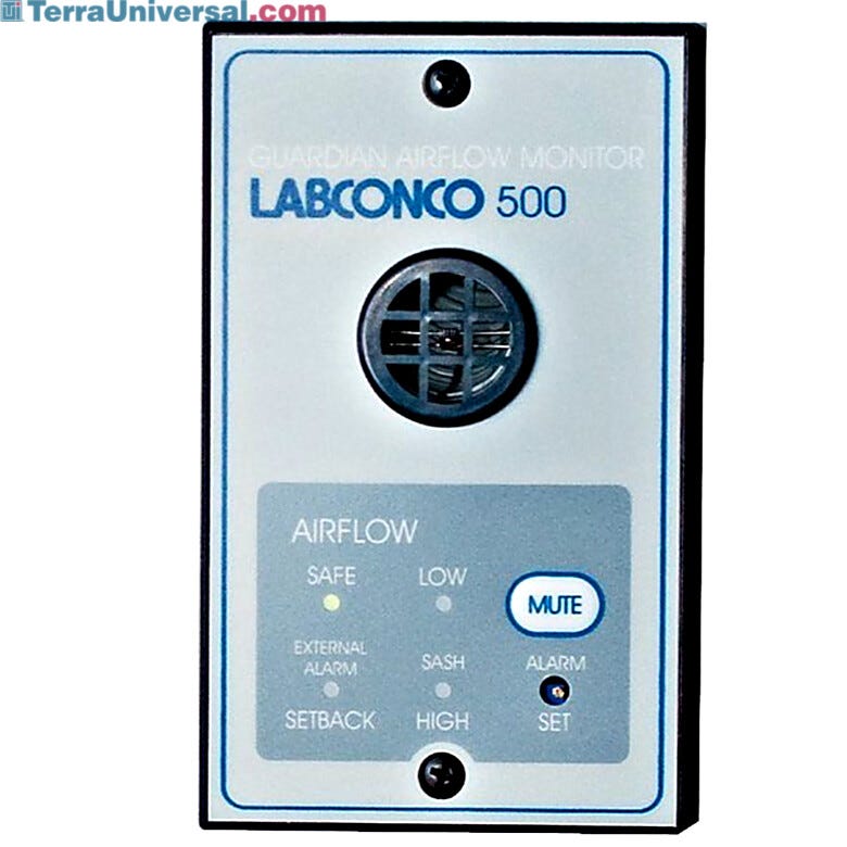 Labconco Guardian 500 Airflow Monitor compatible with Basic Laboratory Hoods | 3646-PP-04 displayed