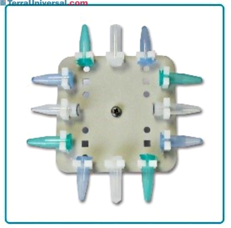 H1000-MR-T15H MAGic Clamp Tube Rack for 12 x 1.5/2.0ml tubes, horizontal by Benchmark Scientific compatible with MAGic Clamp platform for use with Incu-Shaker m  |  2823-27 displayed