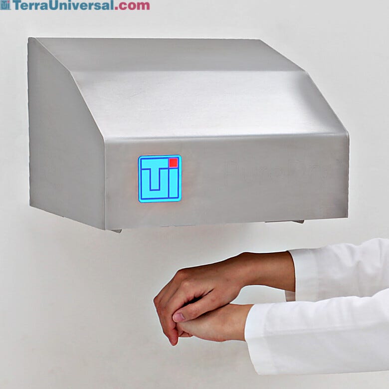 PureDry Hand Dryer Shown with Model  |  3333-00 displayed