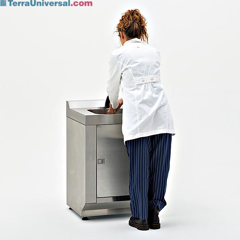 Hand Washer; BioSafe, 304 Stainless Steel, 1 Sink, 48