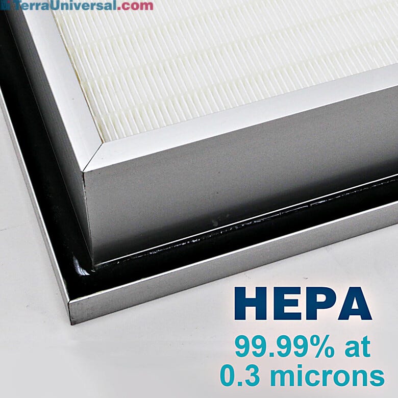 Roomside replaceable filters offers gel-sealed filter seats securely against 