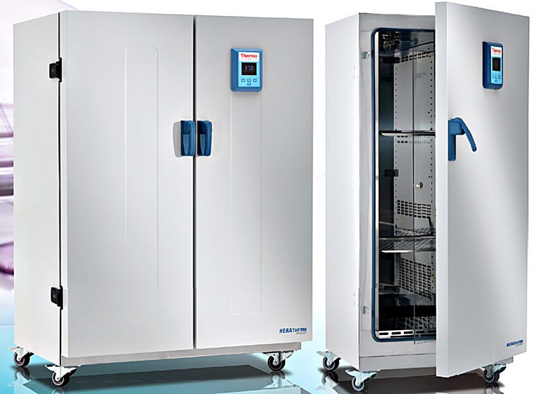 Heratherm Large Capacity Microbiological Incubators by Thermo Fisher Scientific in volume capacities of 13.3 and 27.3 cu. ft. | 5324-PP-01 displayed