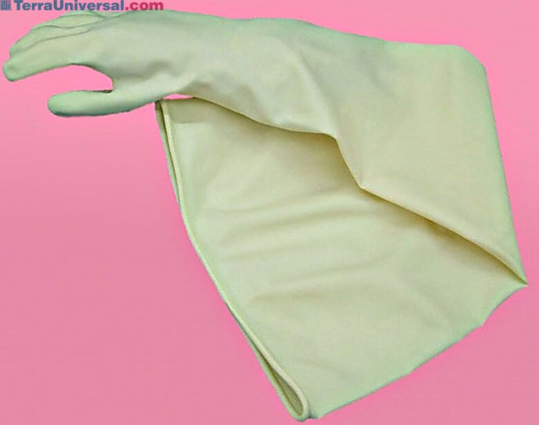 Butyl, one-piece fully dipped glove and sleeve combination  |  1670-12 displayed