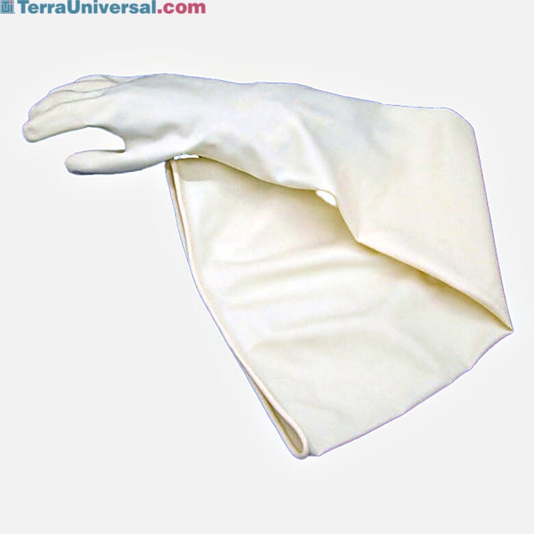 Butadyl, one-piece fully dipped glove and sleeve combo