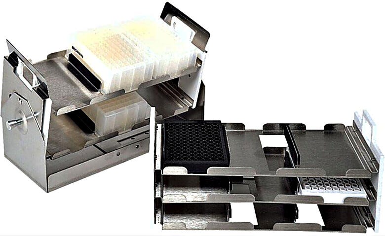 Saves lab space, provides protection and stores samples | 5322-70 displayed