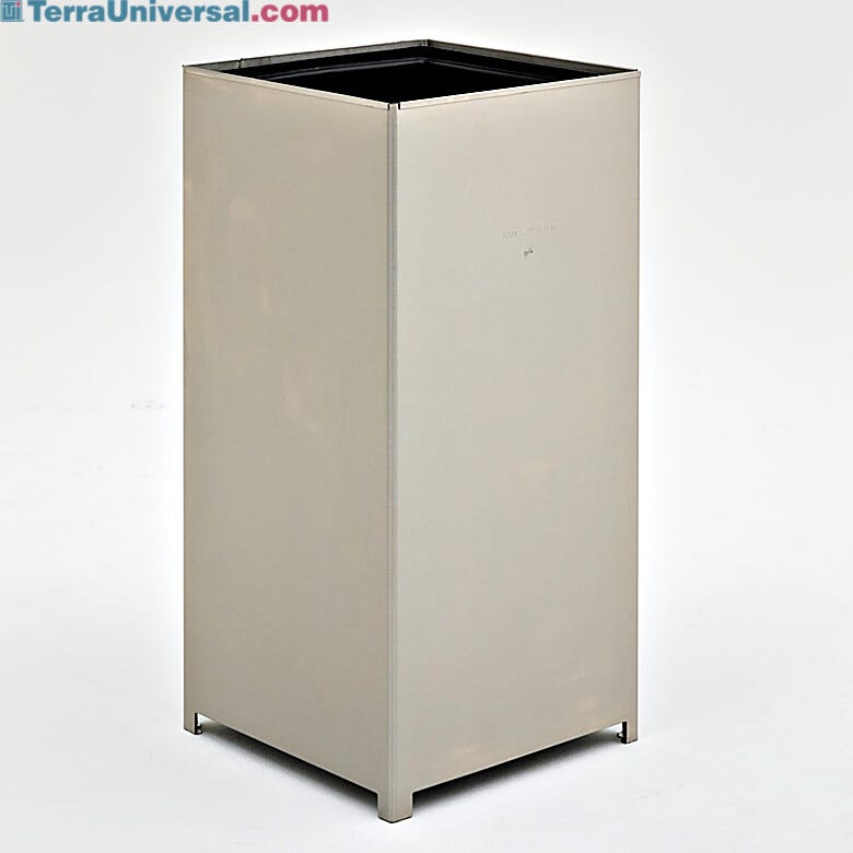 BioSafe® lidless waste bin for quick and touchless waste disposal | 1456-16C-L displayed