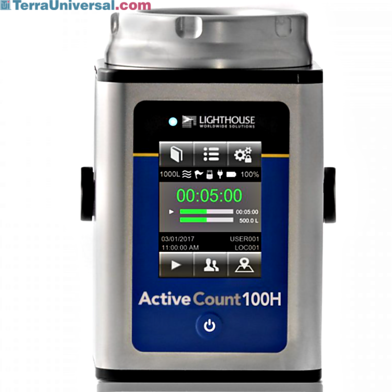ISO 14698 compliant microbial air sampler with a HEPA filter exhaust, an 8 to 10-hour battery life and 100 L/min. flowrate for cleanrooms and aseptic environmen | 1510-54 displayed