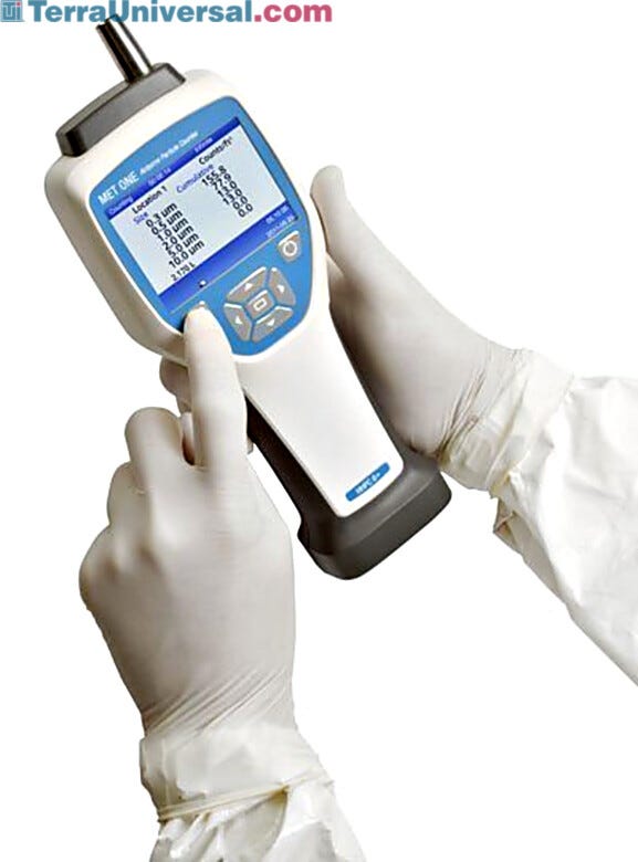 The MET ONE HHPC 6+ is a full-featured, six-channel handheld particle counter | 1505-50 displayed