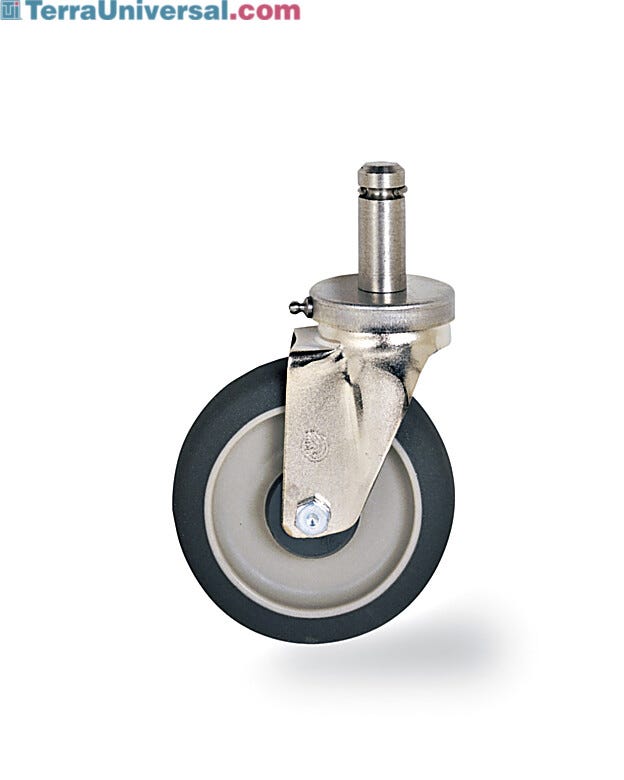 MetroMax Standard High Polyurethane Swivel brake Stem Caster  |  1541-61 displayed