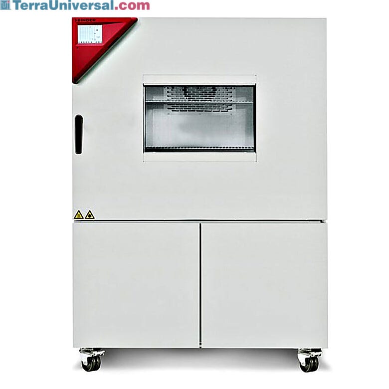 MK 240 Dynamic Climate Chamber by BINDER Worldwide with 50 mm access port and silicone plugs, 8.0 model for cyclical temperature tests | 1410-20 displayed