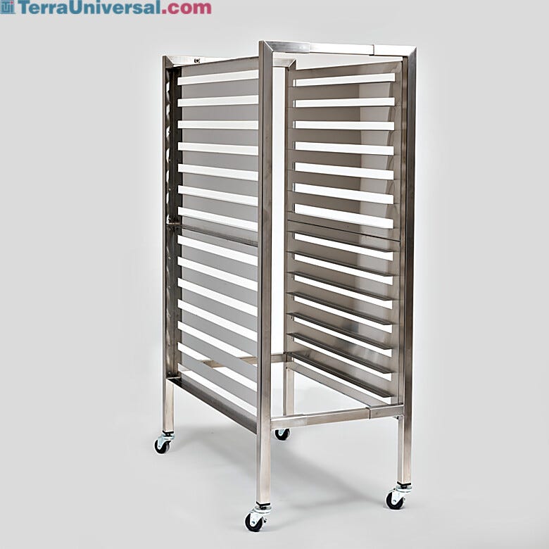 Adjustable storage rack accomodates several storage options  |  9611-72 displayed
