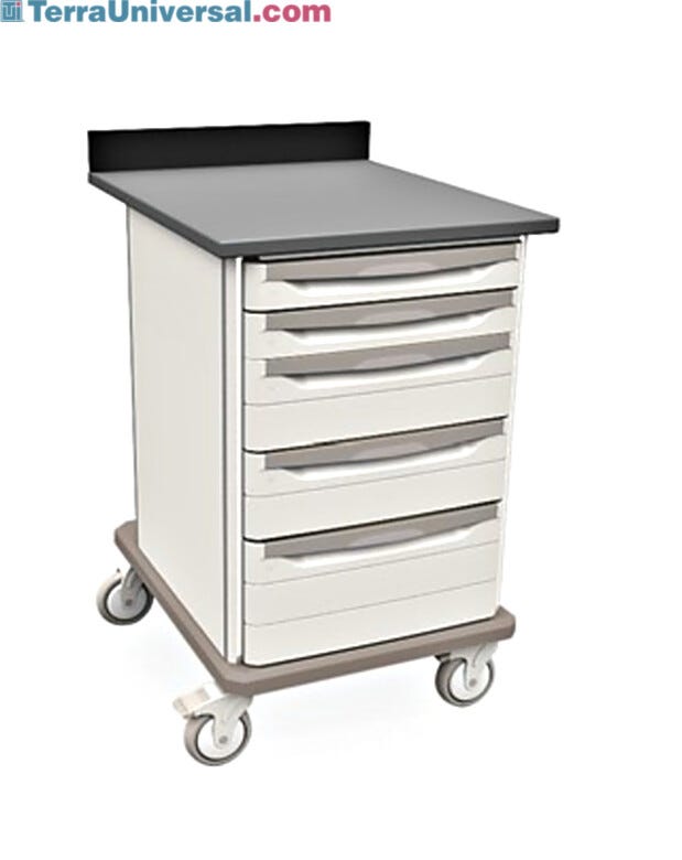 Starsys mobile work center with epoxy resin top and standard drawers  |  1311-44 displayed