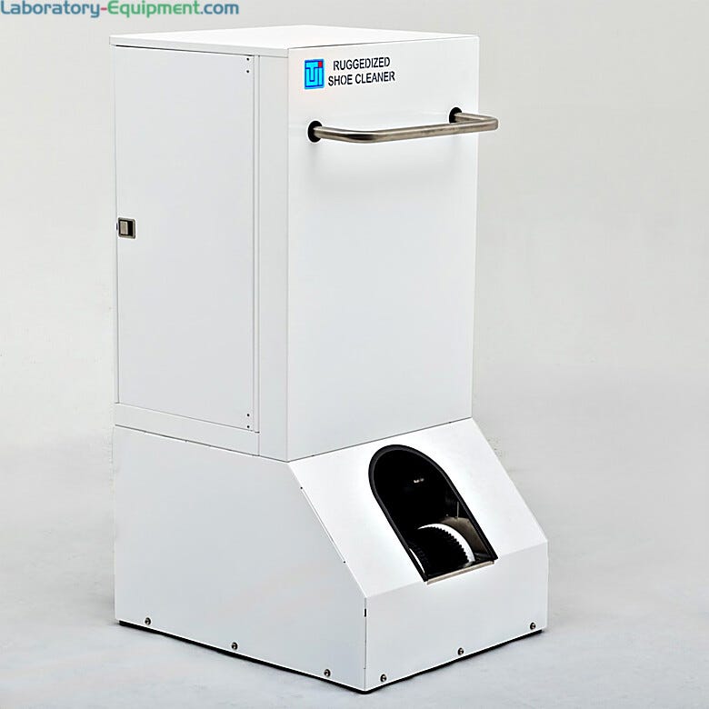 Large ruggedized shoe cleaner built for heavy-duty, industrial use as well as for the lab  |  7575-00A displayed