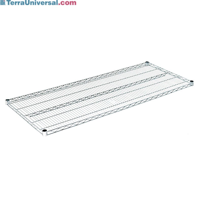 Olympic's open wire carbon-steel shelves with chromate finish allows for air circulation and visibility | 1303-46 displayed