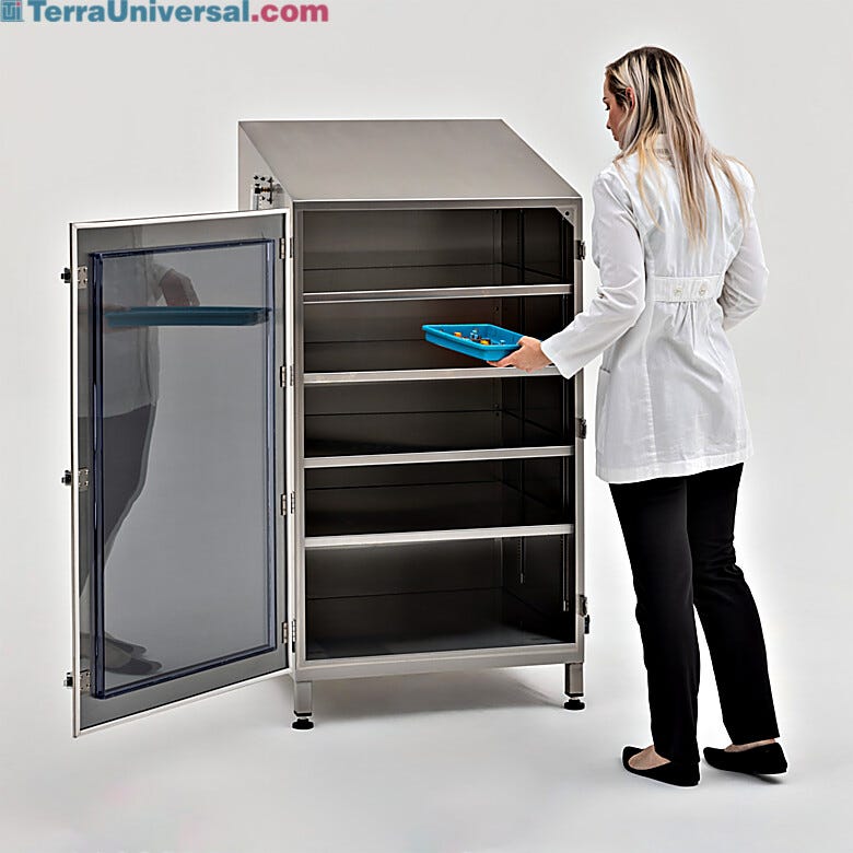 Stainless steel desiccator cabinet with adjustable shelves (order separately), custom 30