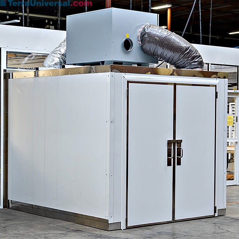 Doors are built on both sides of the drying room for easy access  |  6606-32 displayed
