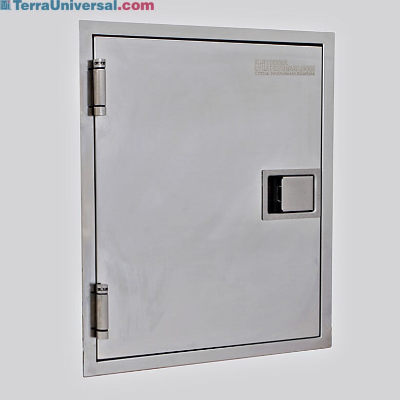 Allow transfer of small parts through a fire-rated cleanroom or laboratory wall  |  2641-21A displayed