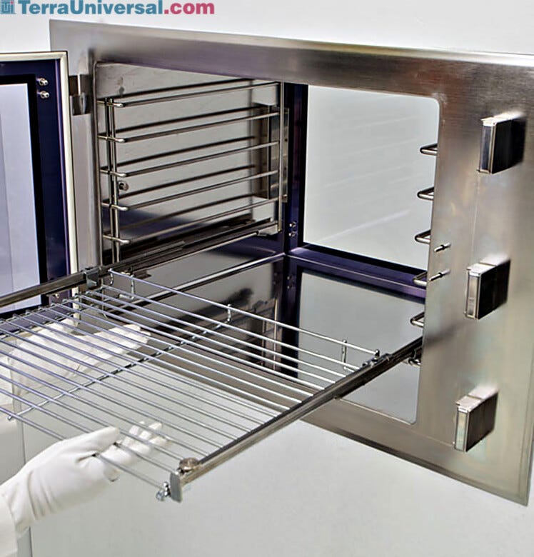Removable BioSafe shelf with runner: designed for easy removal and cleaning or autoclaving | 2639-00 displayed