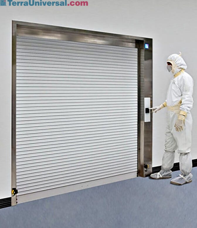 Roll-Up Doors make it easy to transport carts and large equipment into and out of a facility  |  1999-01 displayed