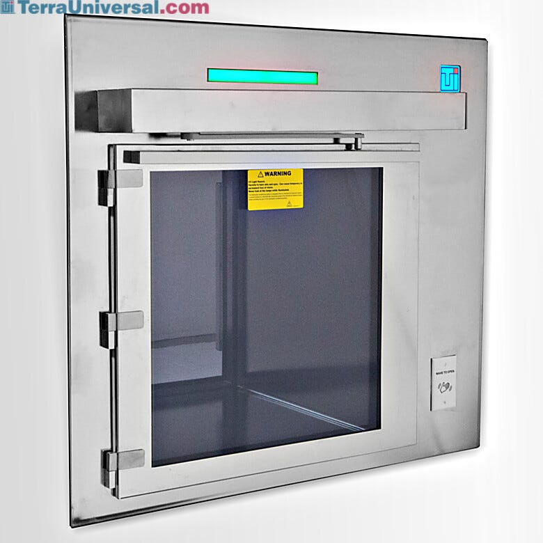 Motion sensor-activated Automatic Door Operator eliminates the touch-contamination that normally results from using a standard pass-through door  |  2635-60 displayed