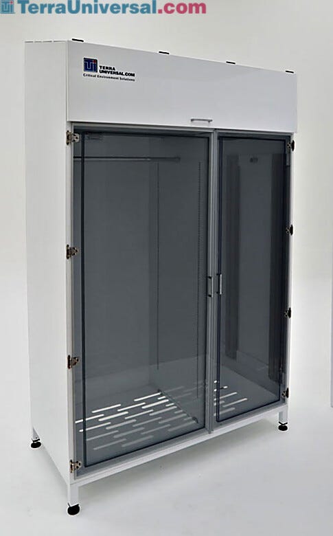 Large Steel Sloped Top Storage Cabinet wtih SDPVC Doors  |  4101-20D-220 displayed